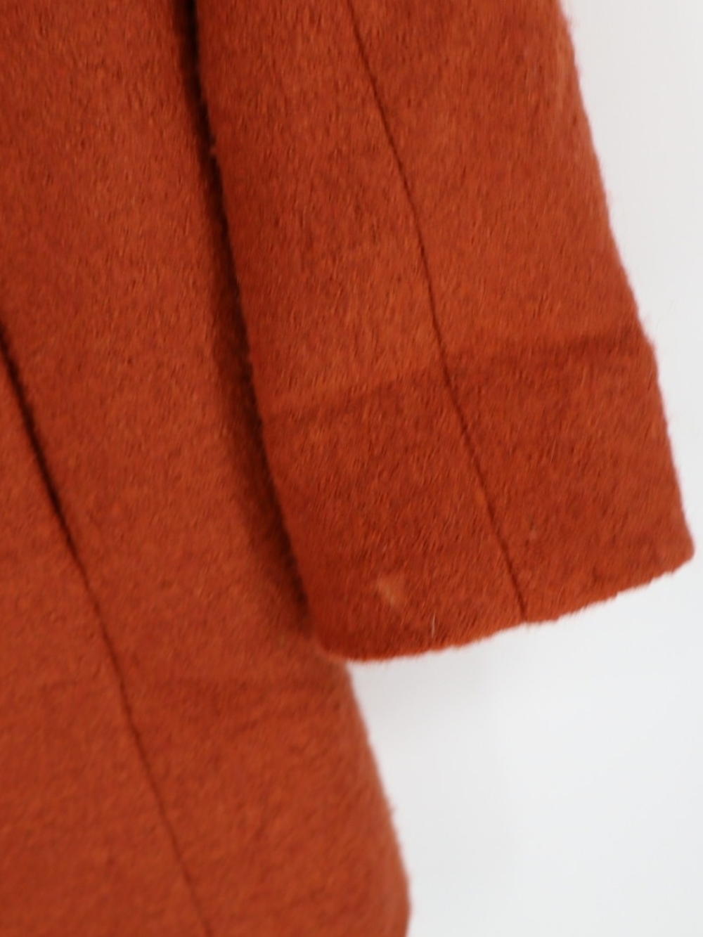 Talbots Woman Coat 14W Burnt Orange Wool Blend Oversized Collar Plus Size Warm - Picture 10 of 16